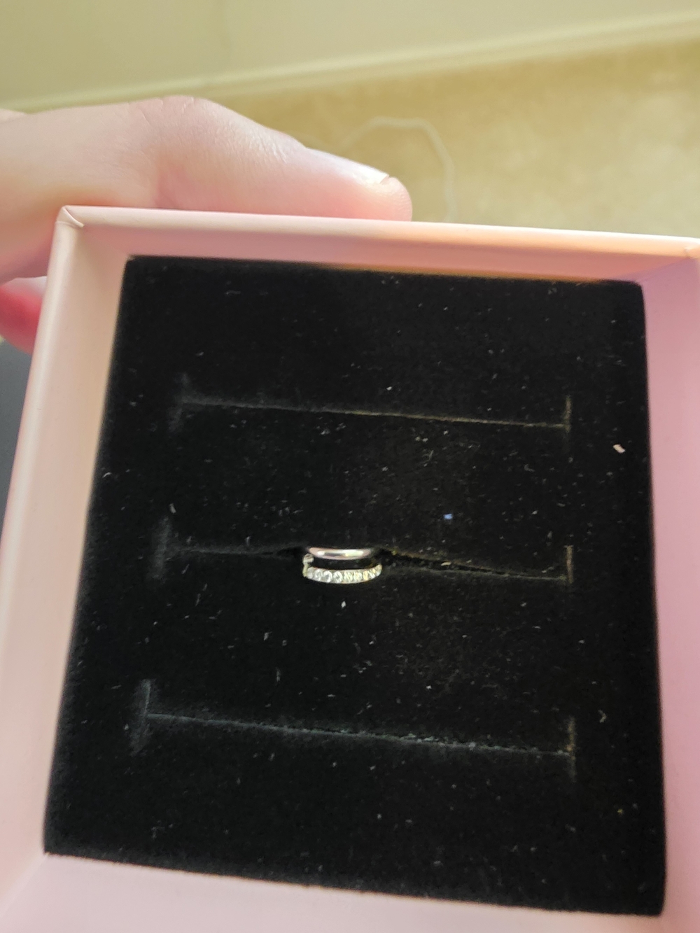 Double Titanium Huggie Hoop Earring